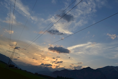 Solnedgang i Innsbruck