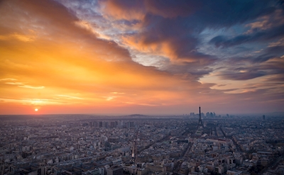 Pôr-do-sol em Paris