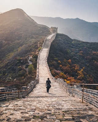 Spaziergang auf der Großen Mauer, China