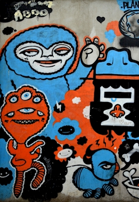 Grafitti street art in Brussel