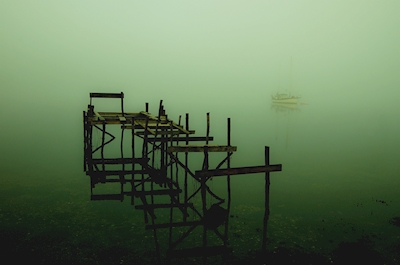 La barca nella nebbia