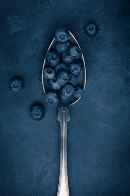 En matsked med blåbär