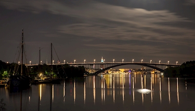 Moonlight over Stockholm.