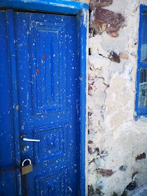 Blauwe deur 