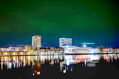 Umeå Città Aurora boreale 