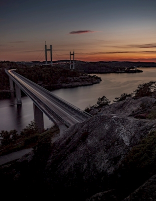 solnedgång bro