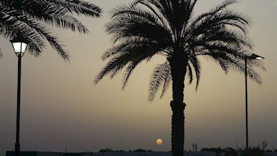 Zachód słońca w Omanie