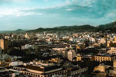 Het uitzicht op Malaga