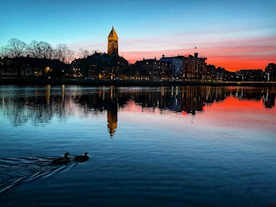 Sonnenuntergang über Norrköping 