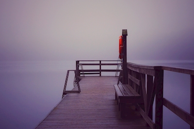 Dock in a fog