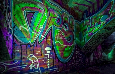färgglad graffiti