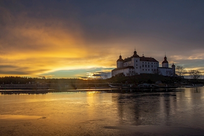 Castelo de Läckö em pleno inverno