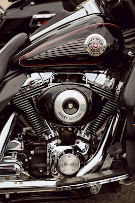Details bij een Harley Davidson 