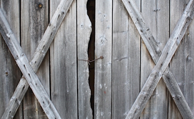 Antigua puerta de granero