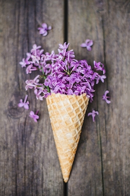 Lilac ice cream