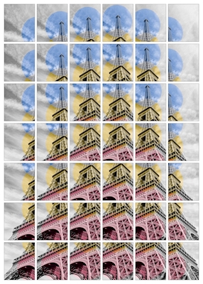 Torre Eiffel, mosaico pop