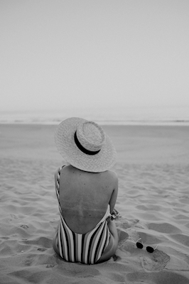 Vrouw op het strand