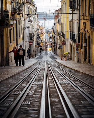 Die Straßen von Lissabon. 