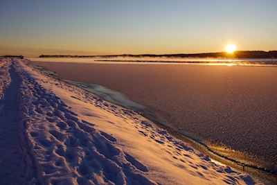 Pôr-do-sol sobre Byskefjärden
