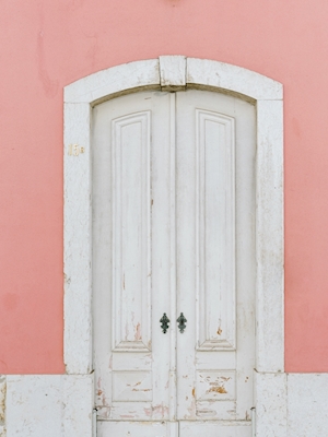 Gamle Pastel Dør i Lissabon