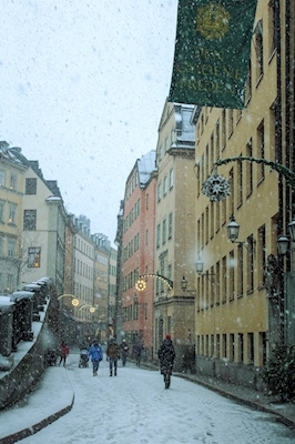 La neve nel centro storico