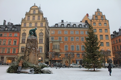 La neve nel centro storico