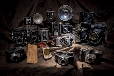 Vintage camera's massaal