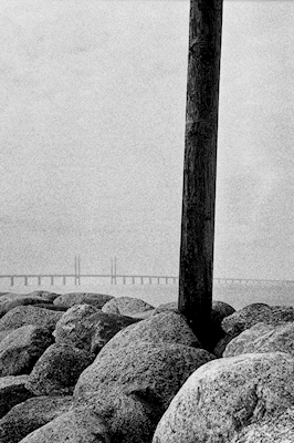 Öresund Bridge in fog