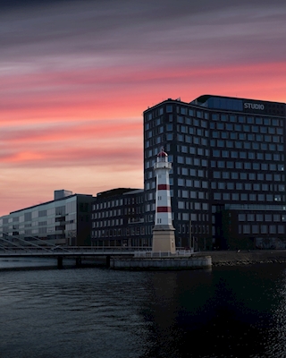 De Vuurtoren van de Stad van Malmö