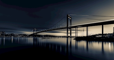 Dramaattinen näkymä Älvsborgin sillalle 