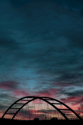 Solnedgang over Bergnäsbroen