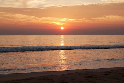 Zachód słońca na Sri Lance