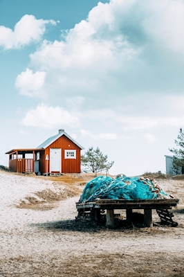 Fischerschuppen im Nordosten von Skåne