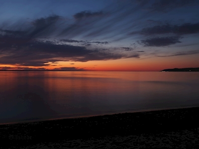 Solnedgang over Vättern-sjøen