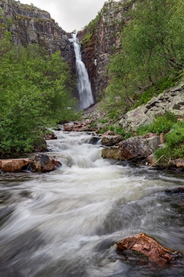 Swedens highest waterfall