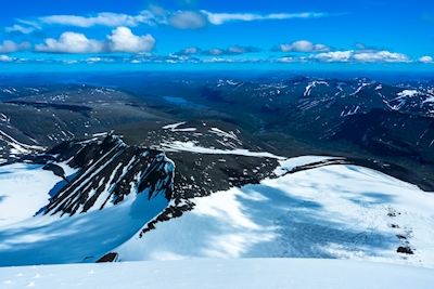 View from top of Kebnekaise