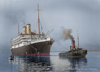 RMS Otranto  and tug Tooranga