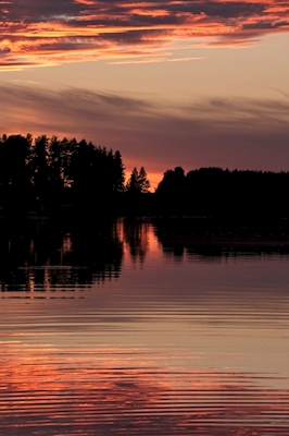 El río Ume en una noche tranquila