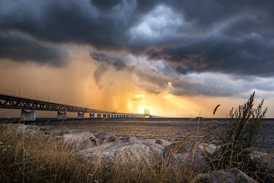Tempestade sobre a ponte de Öresund 