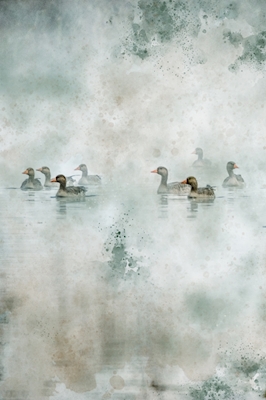 Goose in the mist
