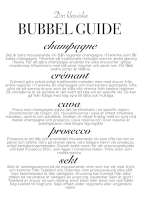 Bubbly wine guide