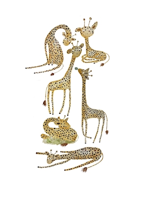 Giraffes with dots