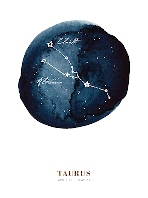 Akvareller Stjernetegn - Taurus
