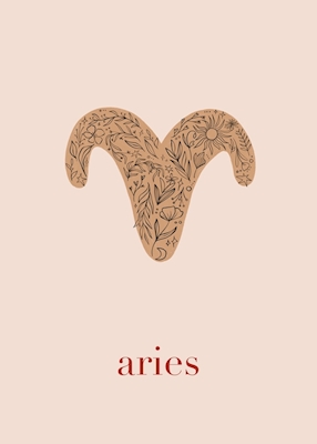 Zodiac Aries - Floral Blush