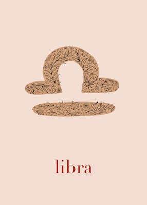Libra Zodíaco - Blush Floral