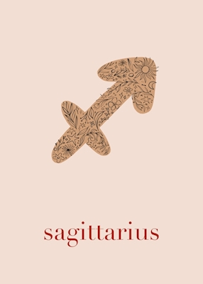 Zodiac Saggitarius - Floral
