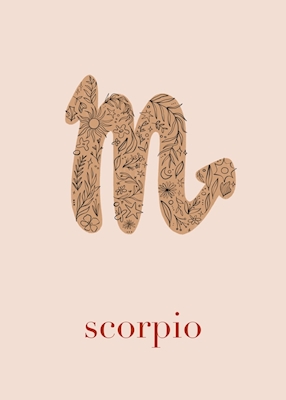 Zodiac Scorpio - Floral Blush