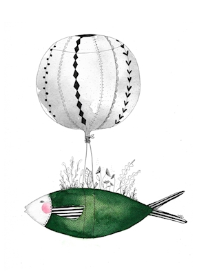 Fisk og ballon