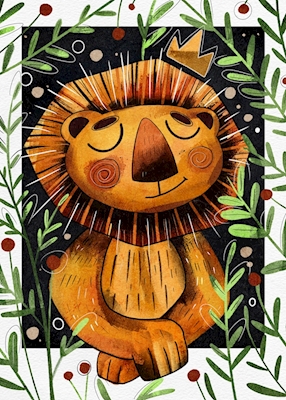 Leão na selva