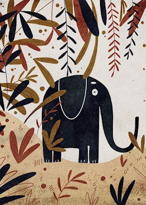 Elefant i jungelen
